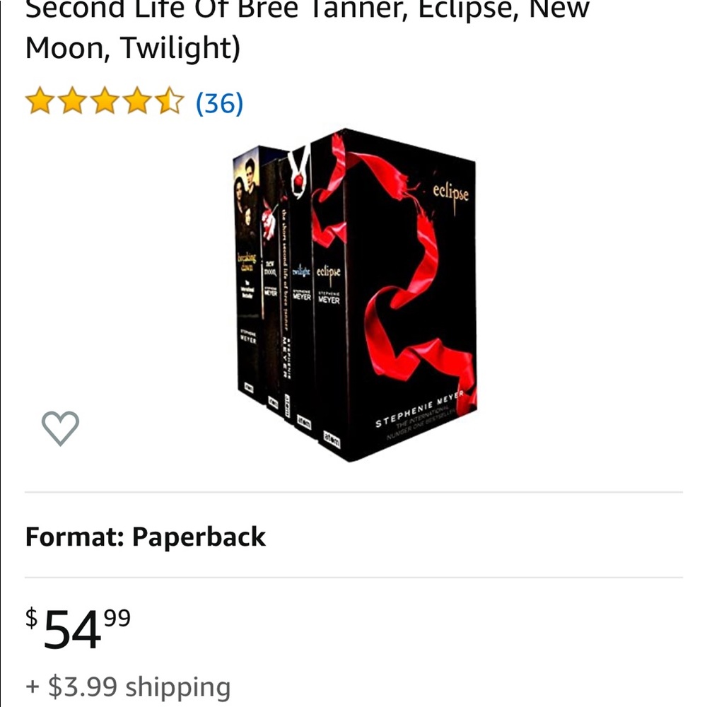 Twilight Saga Books Set
